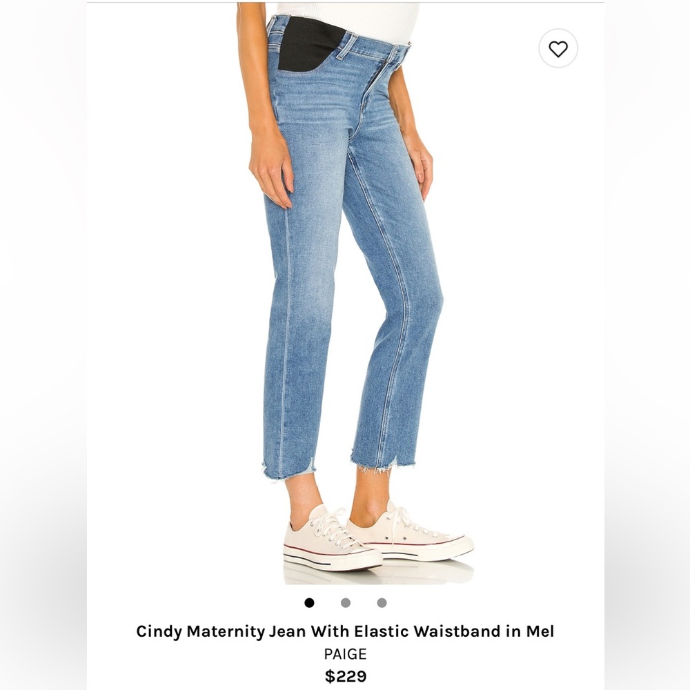 Paige Denim Cindy Maternity Jeans with elastic waist band in Mel